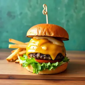 hambúrguer ao café da manhã